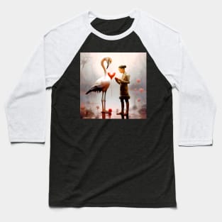 Swan Girl: Be Who You Are... Be You! on a Dark Background Baseball T-Shirt